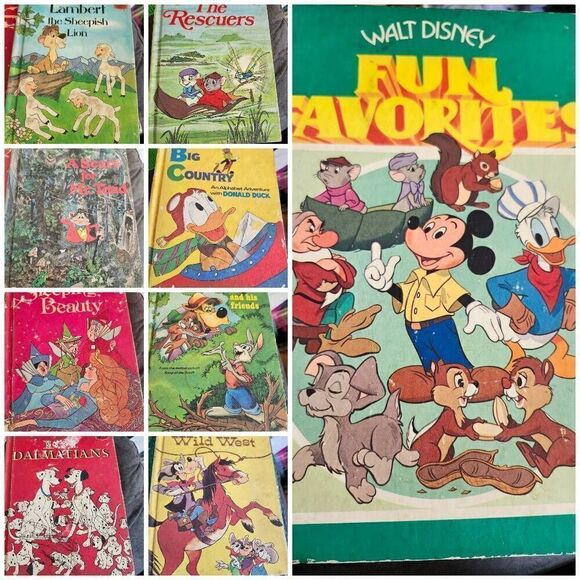 Disney Vintage Books lot of 9 A Scare For Mr. TOAD (1985) F. Lambert The Sheepis - Picture 1 of 12